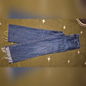 rag & bone Light Blue Denim Ankle Jeans with Tan Stitching